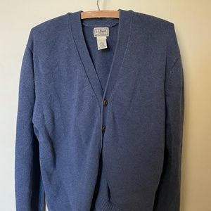 Mens Large LL Bean Cardigan, Cotton